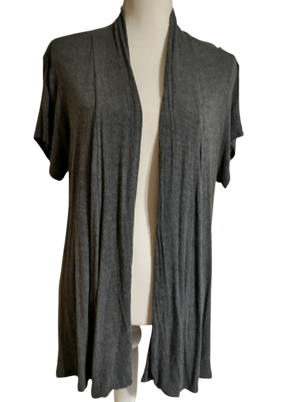 Heather Gray Short Sleeved Cardigan
